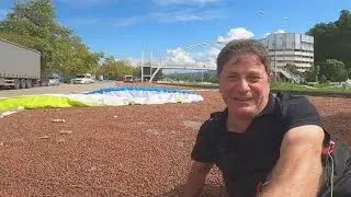 Giresun'da yamaç paraşütüyle fındık harmanına indi! O anlar kamerada