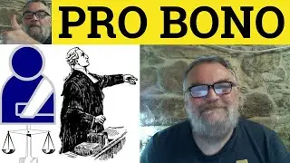 🔵 Pro Bono - Pro Bono Meaning - Legal English - Pro Bono Examples