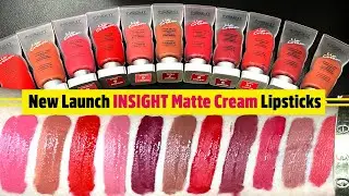 #NEW Launch #INSIGHT Matte Cream Lipsticks | Review and Swatches | Long lasting Lipsticks  under 200