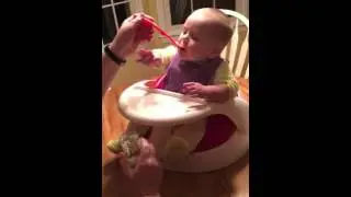 Baby loves food
