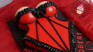 Corsagetorte in Lackoptik I Dessus Dessous Torte I Busentorte I Boops Cake I Motivtorte