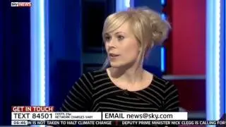 6.40am: Vicky Beeching reviews the papers on Sky News, Nov 17th 2013