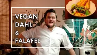 Vegan Gastronomy-Chef Broeckx prepares Dahl & white bean falafel at restaurant Epicerie Du Cirque