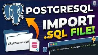 How to Restore/Import a .sql File in PostgreSQL ?
