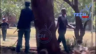 Police Besiege Tendai Biti Law Firm, Anti riot police officers in a truck have deployed