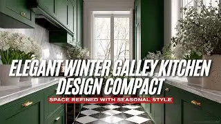Elegant Winter Galley Kitchen Design Compact Space Refined with Seasonal Style