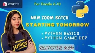 New Python & Game Dev using Python Course Announcement | Coding Blocks Junior