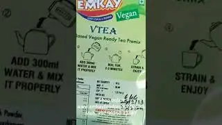Emkay VTea, Plant Based Ready Tea Mix / Vegan Tea | Emkay Deliveres Healthy Happiness #vegantea Chai
