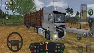 Logs Transport in Rainy Weather - Truck Simulator Ultimate - Truck Driving Game - Mobile Gameplay 