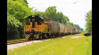 Ultra Rare! ETR 105 Leads a Long NB Storage Grain Train Through Lasalle, ON