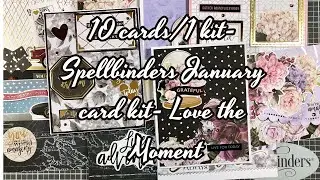 10 cards/1kit- Spellbinders January card kit- Love the Moment