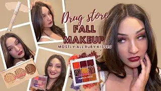 AFFORDABLE FALL FULL GLAM | DRUG STORE MAKEUP 🤎 | CHIT CHAT | RUBY KISSES COSMETICS