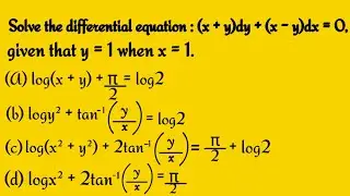 HOMOGENEOUS DIFFERENTIAL EQUATION || OLYMPIAD PYQ MATHEMATICS || MAKE MATH EASY WITH RK