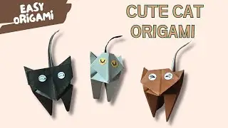 How to make a Cute Cat Origami 🐱 | Easy Paper Folding for Kids and Beginners