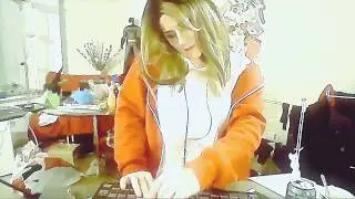 Anna Kee on the decks giving it some techno (Drag queen DJ)