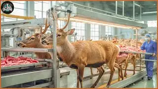 How Are Deer Meat And Antlers Produced In Factory ? - Deer Processing Plant | Farming Documentary