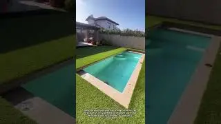 Amazing Retractable Grass Cover Hides a Swimming Pool.