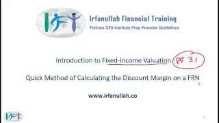 CFA Level I Valuation of a Floating Rate Note by Mr. Arif Irfanullah