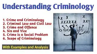 Understanding Criminology and its Scope | Crime is a Social Problem | Sin and Vice| Crime & Offense