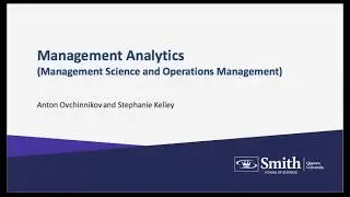 MSc/PhD in Management | Management Analytics Specialization Information Session | October 24, 2018