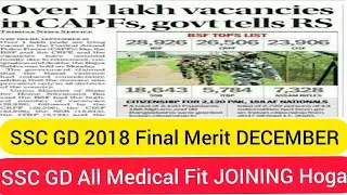 SSC GD Merit List 2020 | SSC GD Today Update | SSC GD New Update | SSC GD Today News | SSC GD 2018
