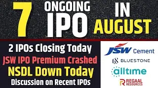 JSW Cement IPO Closing Today🔥Final Review | All Time Plastics IPO Premiums Crashed | NSDL IPO