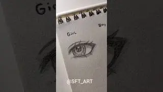 Drawing anime girl and boy eyes #howtodraw #sketch #eyes #shorts