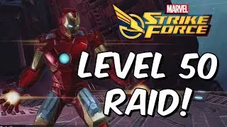 Level 50 Raid Gameplay & Boss Fight! - Marvel Strike Force Beta 2018