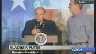 George Bush & Vladimir Putin. Путин и Буш встречаются с учащимися школы Кроуфорда