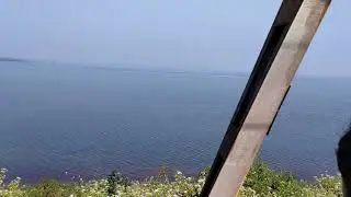 Chilika Lake Roadside View In Train