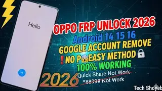 Oppo Google Account Unlock 2026 | All Oppo FRP Bypass Android 14/15 | Without PC 100% Working