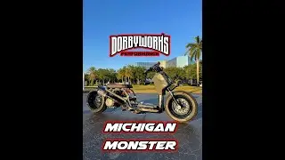 Honda Ruckus custom Michigan Monster Dorbyworks Road test time