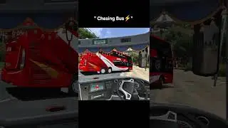 Red Bus Slip 🚍⚡ Overtake at Poso Lake