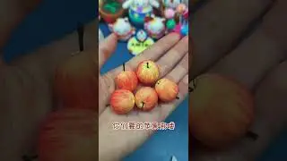 DIY How to Make Polymer Clay Miniature Realistic Apple Fruit #miniature#clay#creative#polymer#art