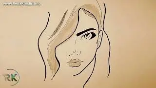 Comment Dessiner Le Visage D'une Femme style silhouette ? moins d' 2 minute / Facile a dessiner