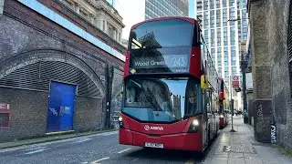 FULL ROUTE VISUAL|Arriva London Bus Route 243|Waterloo - Wood Green|HV334(LJ17 WOH)