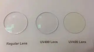 Base Color Comparison Between UV380 UV400 UV420 Single Vision Lens
