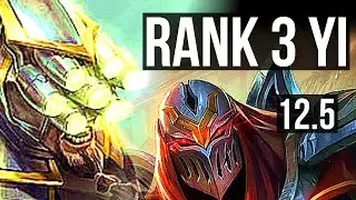 YI vs ZED (JNG) | Rank 3 Yi, Quadra, 1.4M mastery, 600+ games, Legendary | BR Grandmaster | 12.5