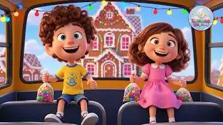 Gingerbread Bus Ride Song 🎄🚌 Counting to Christmas! | Lumboo Rhymes Nursery Rhymes & Kids Songs