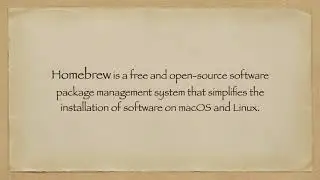 Homebrew (brew) - Understanding homebrew commands and getting started