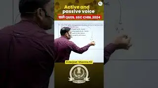 Active and Passive CHSL Question | Inderjeet Sharma Sir #sscchsl2024 #ssccgl #english #sscmarks
