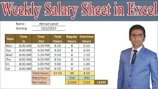 Weekly Salary Sheet in Excel