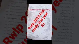 Rawalpindi board 2023 pak study 2nd year group 1 paper