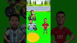 Ronaldo vs Messi vs Neymar Funny Bike Balloon Challenge | Football Legends Shorts