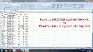 EXCEL - JINSI YA KUTENGANISHA MAJINA KUTOKA CELL MOJA