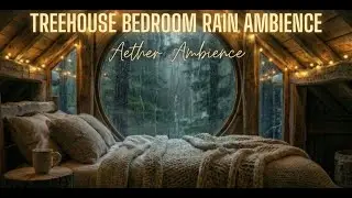 Rainy Treehouse Bedroom Ambience for Sleep and Relaxation
