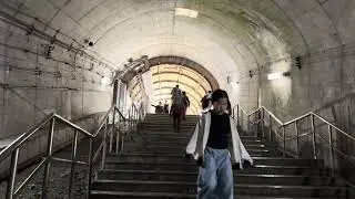 土合駅のホームから普通に改札まで歩いた動画。