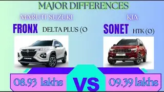 Maruti Suzuki Fronx Delta Plus (O) vs Kia Sonet HTK (O) || Major Differences
