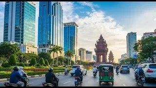 Phnom Penh Driving Tour 4K 🇰🇭 | Real Street Life in Cambodia