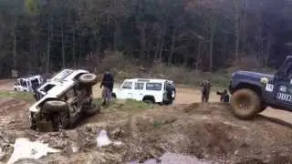 Rollover car recovery - Land Rover Defender